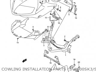 COWLING INSTALLATION PARTS (SV1000SK3/SK4/SK5) - SV1000 2003 (K3) USA (E03)