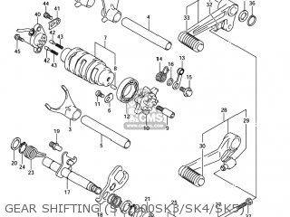 GEAR SHIFTING (SV1000SK3/SK4/SK5) - SV1000 2003 (K3) USA (E03)