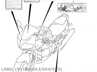 LABEL (SV1000SK3/SK4/SK5) - SV1000 2003 (K3) USA (E03)