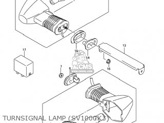 TURNSIGNAL LAMP (SV1000K3) - SV1000 2003 (K3) USA (E03)