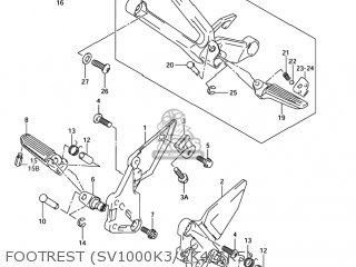 FOOTREST (SV1000K3/SK4/SK5) - SV1000 2004 (K4) USA (E03)