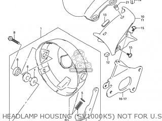 HEADLAMP HOUSING (SV1000K5) NOT FOR U.S. MARKET - SV1000 2004 (K4) USA (E03)