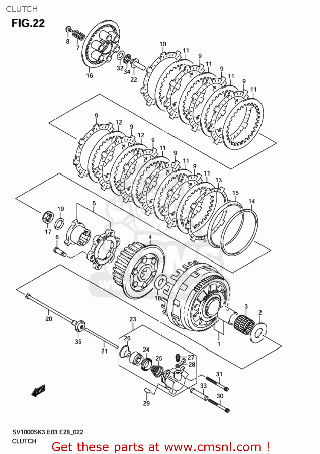 CLUTCH SV1000 2005 (K5) USA (E03)