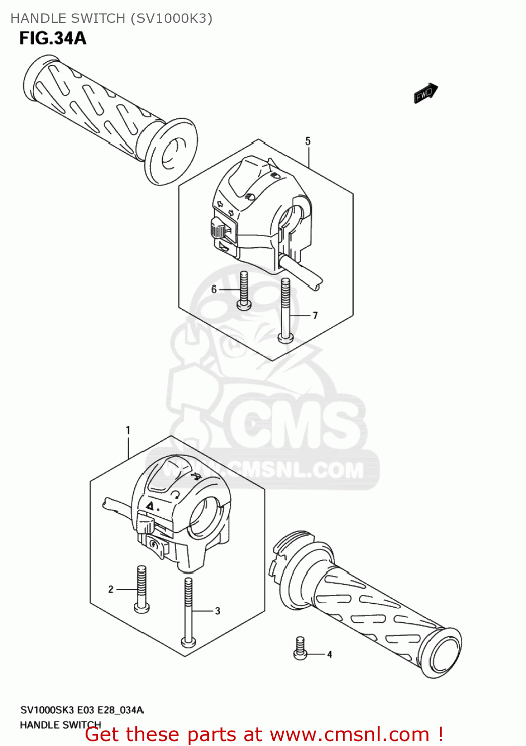HANDLE SWITCH (SV1000K3) SV1000 2005 (K5) USA (E03)