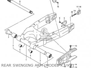 REAR SWINGING ARM (MODEL K3/K4) - SV1000S 2003 (K3) USA (E03)