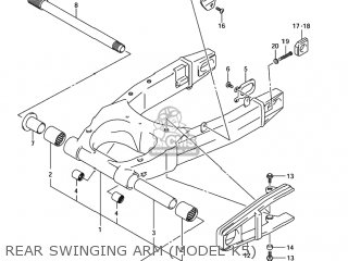 REAR SWINGING ARM (MODEL K5) - SV1000S 2003 (K3) USA (E03)