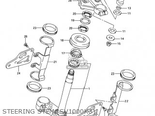 STEERING STEM (SV1000K3) - SV1000S 2003 (K3) USA (E03)