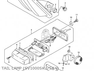 TAIL LAMP (SV1000SK3/SK4) - SV1000S 2003 (K3) USA (E03)