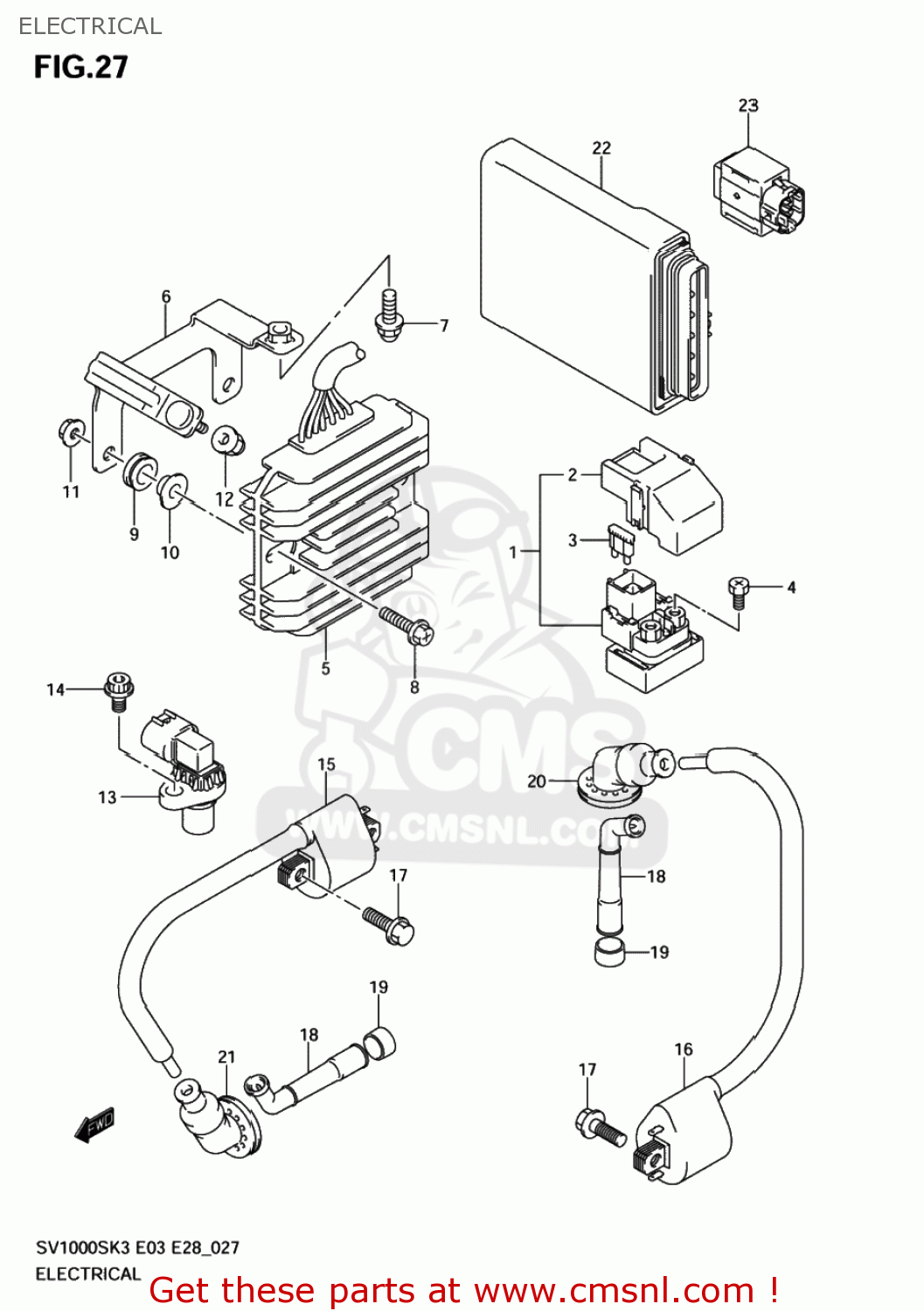 ELECTRICAL SV1000S 2004 (K4) USA (E03)