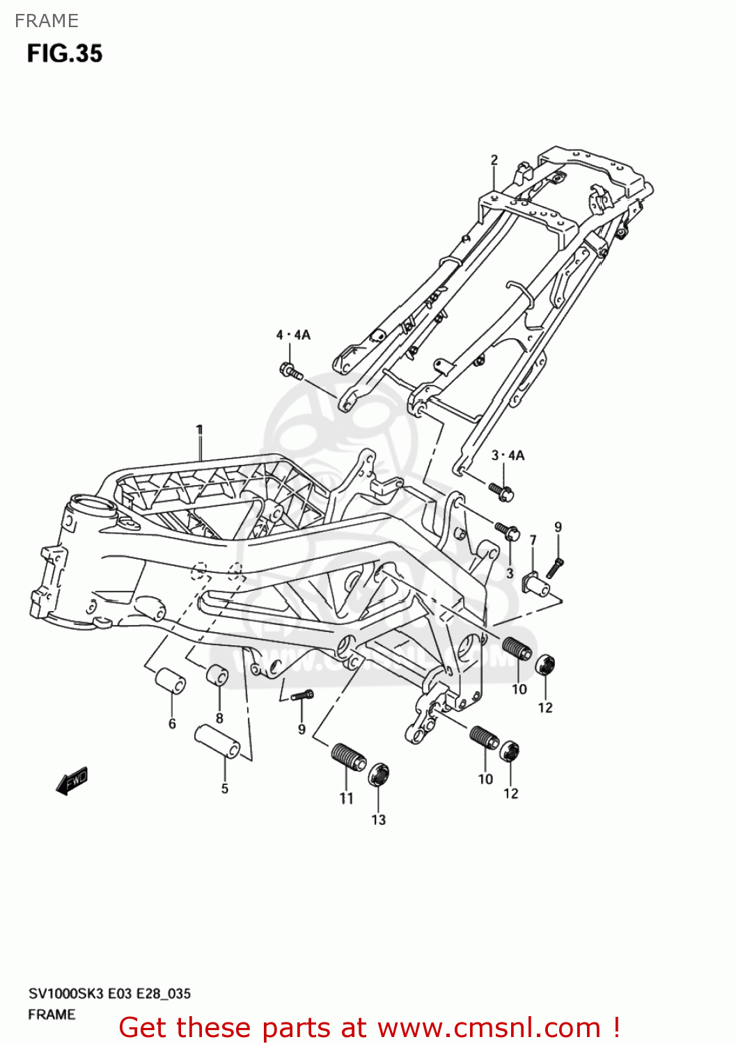 FRAME SV1000S 2004 (K4) USA (E03)