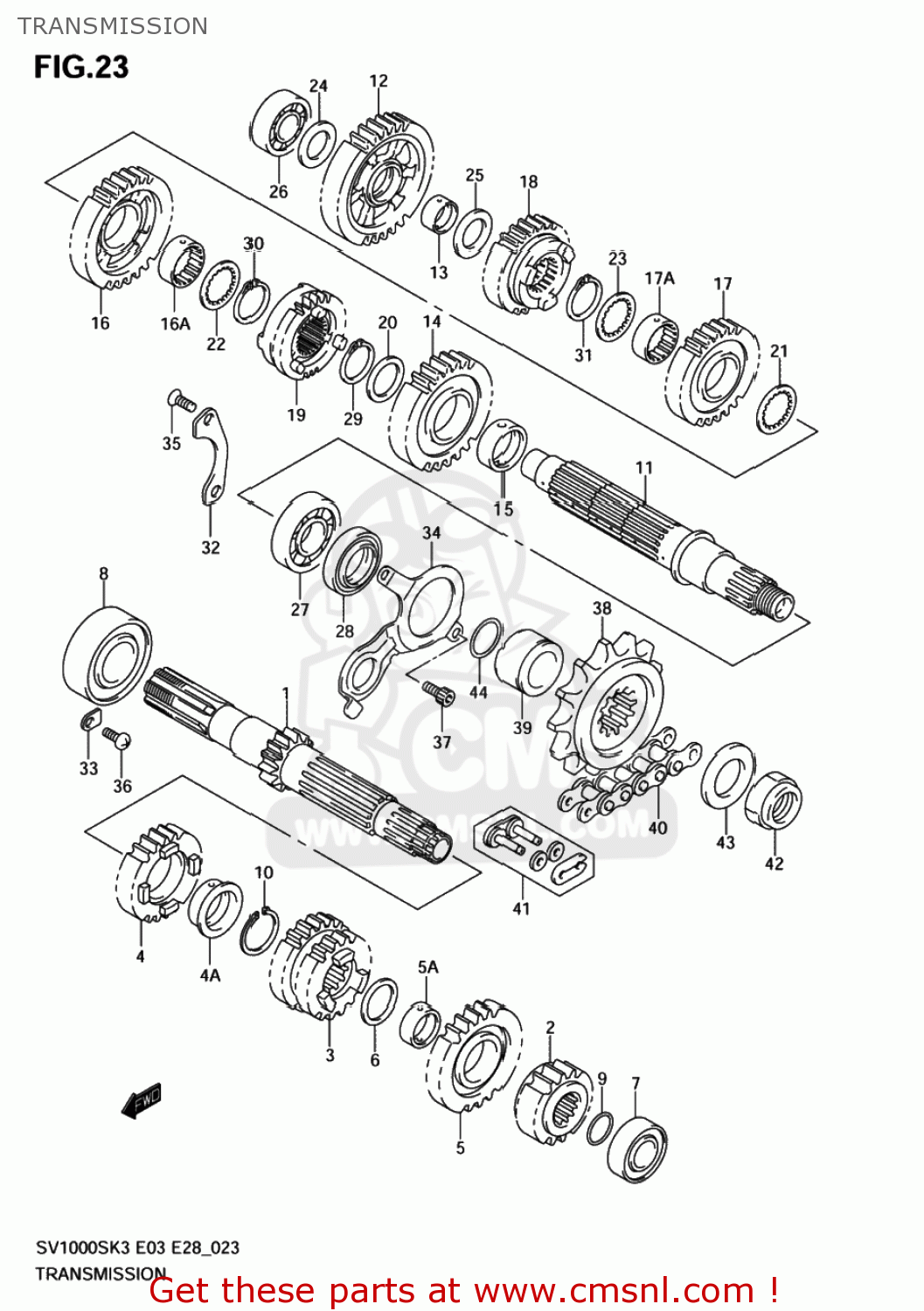 TRANSMISSION SV1000S 2004 (K4) USA (E03)
