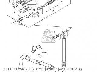 CLUTCH MASTER CYLINDER (SV1000K3) - SV1000S 2004 (K4) USA (E03)