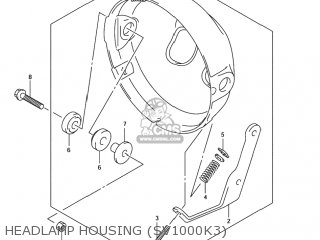 HEADLAMP HOUSING (SV1000K3) - SV1000S 2004 (K4) USA (E03)