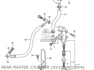 REAR MASTER CYLINDER (SV1000K3/SK4) - SV1000S 2004 (K4) USA (E03)
