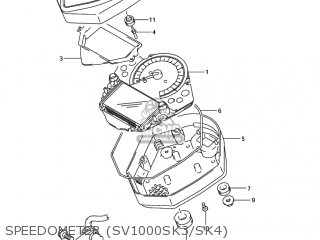 SPEEDOMETER (SV1000SK3/SK4) - SV1000S 2004 (K4) USA (E03)