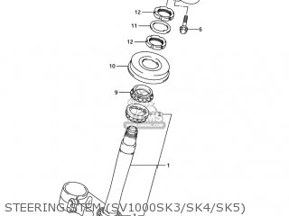 STEERING STEM (SV1000SK3/SK4/SK5) - SV1000S 2004 (K4) USA (E03)