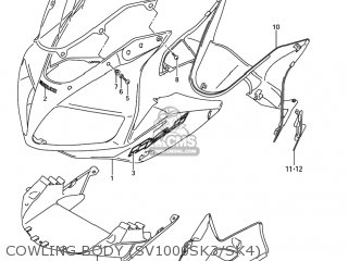 COWLING BODY (SV1000SK3/SK4) - SV1000S 2005 (K5) USA (E03)