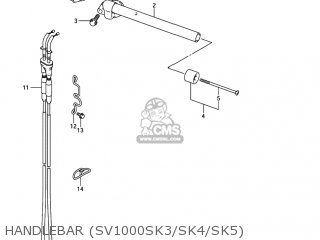 HANDLEBAR (SV1000SK3/SK4/SK5) - SV1000S 2005 (K5) USA (E03)