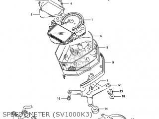 SPEEDOMETER (SV1000K3) - SV1000S 2005 (K5) USA (E03)