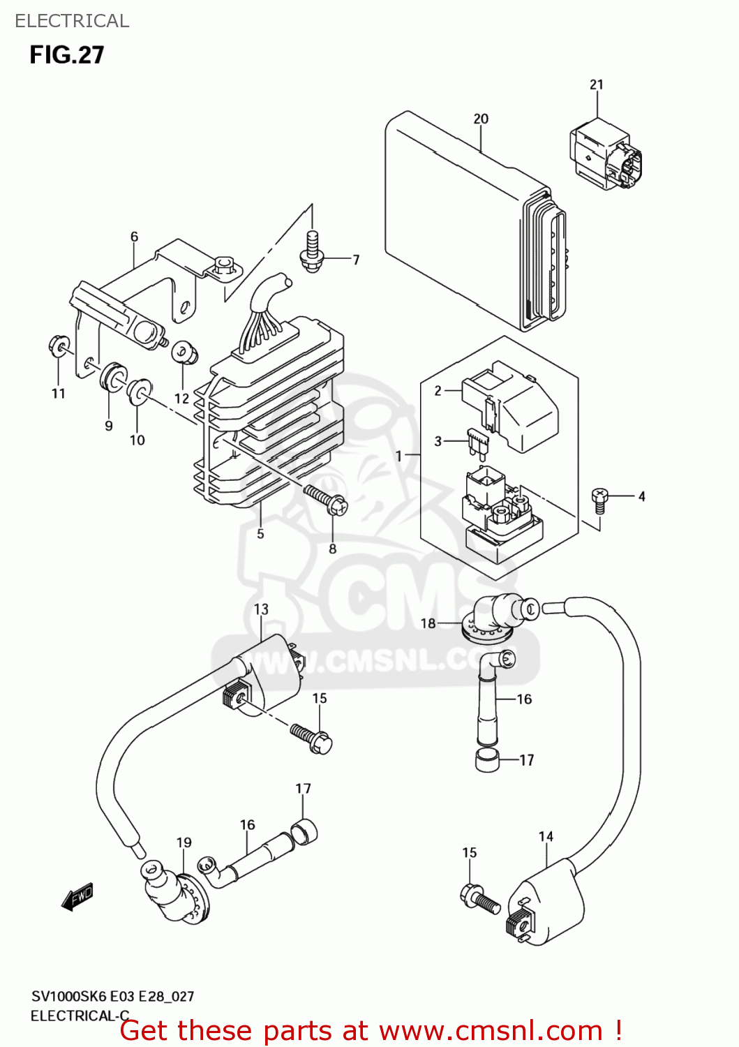 ELECTRICAL SV1000S 2006 (K6) USA (E03)