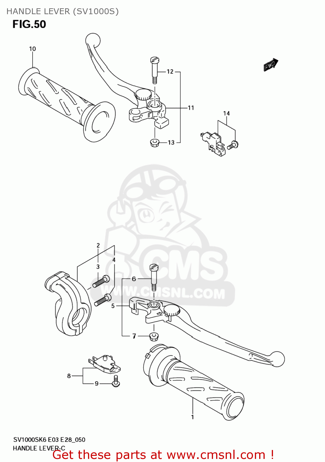 HANDLE LEVER (SV1000S) SV1000S 2006 (K6) USA (E03)