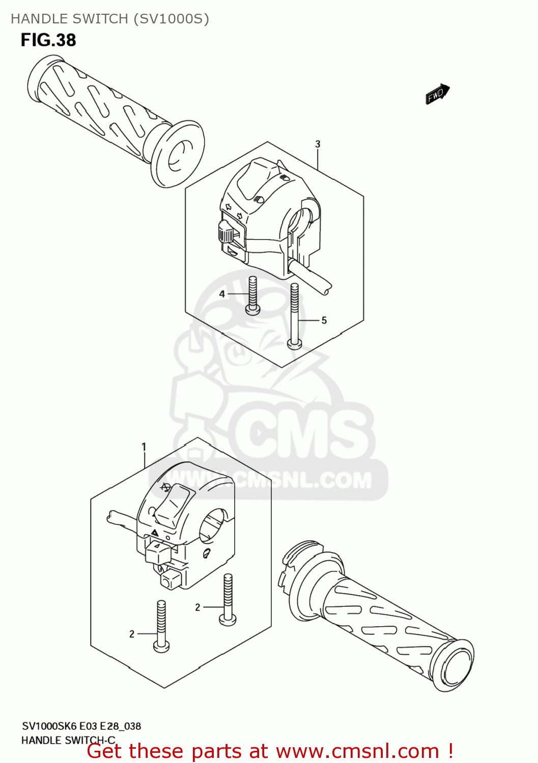 HANDLE SWITCH (SV1000S) SV1000S 2006 (K6) USA (E03)