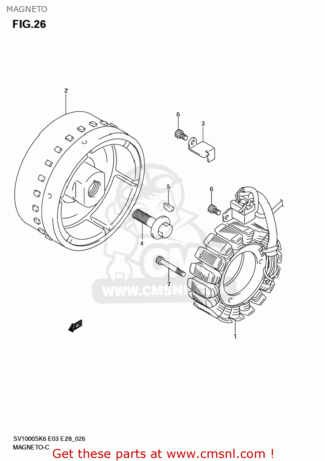 MAGNETO SV1000S 2006 (K6) USA (E03)