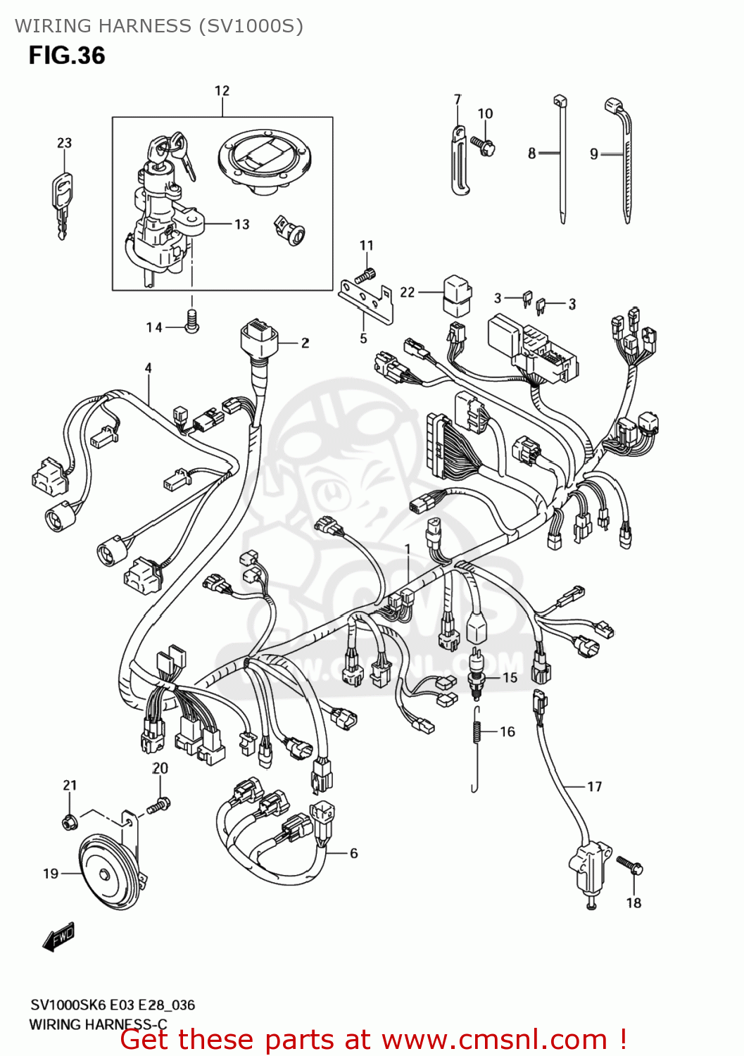 WIRING HARNESS (SV1000S) SV1000S 2006 (K6) USA (E03)