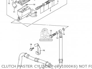 CLUTCH MASTER CYLINDER (SV1000K6) NOT FOR US MARKET - SV1000S 2006 (K6) USA (E03)