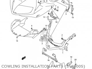 COWLING INSTALLATION PARTS (SV1000S) - SV1000S 2006 (K6) USA (E03)