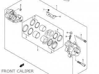 FRONT CALIPER - SV1000S 2006 (K6) USA (E03)