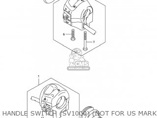 HANDLE SWITCH (SV1000) (NOT FOR US MARKET) - SV1000S 2006 (K6) USA (E03)