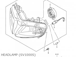 HEADLAMP (SV1000S) - SV1000S 2006 (K6) USA (E03)