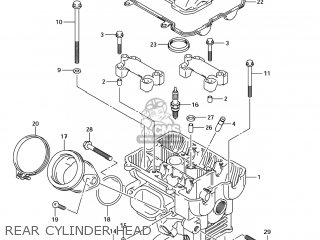 REAR CYLINDER HEAD - SV1000S 2006 (K6) USA (E03)
