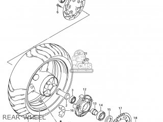 REAR WHEEL - SV1000S 2006 (K6) USA (E03)