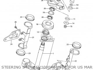 STEERING STEM (SV1000K6) NOT FOR US MARKET - SV1000S 2006 (K6) USA (E03)