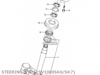STEERING STEM (SV1000SK6/SK7) - SV1000S 2006 (K6) USA (E03)