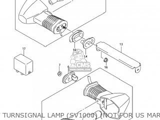 TURNSIGNAL LAMP (SV1000) (NOT FOR US MARKET) - SV1000S 2006 (K6) USA (E03)