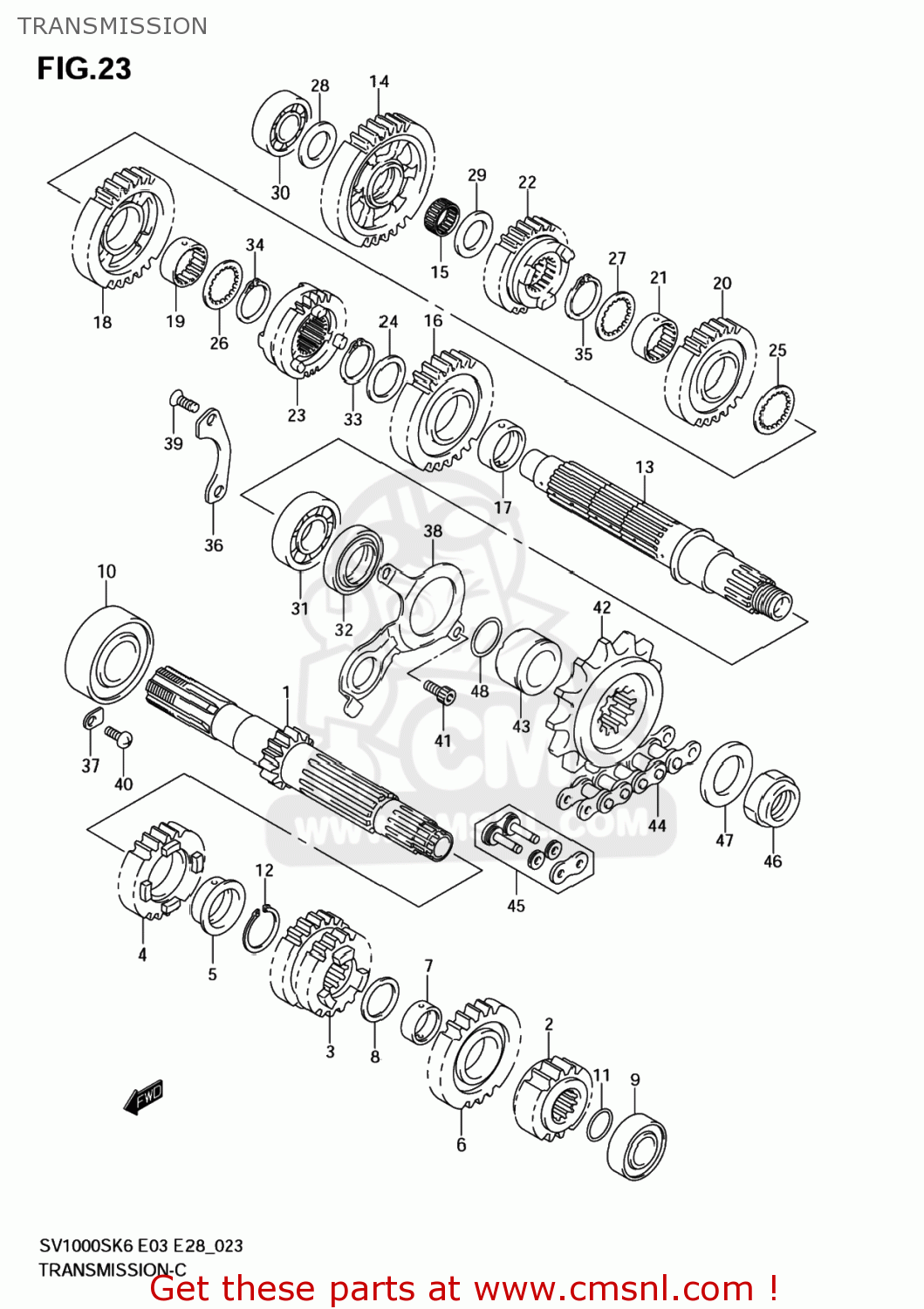 TRANSMISSION SV1000S 2007 (K7) USA (E03)