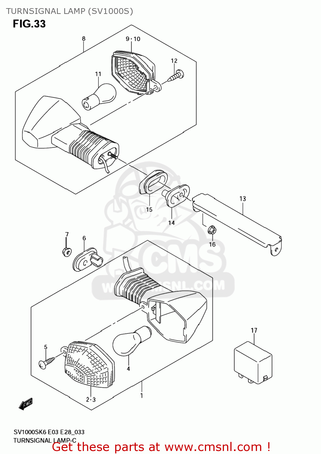 TURNSIGNAL LAMP (SV1000S) SV1000S 2007 (K7) USA (E03)