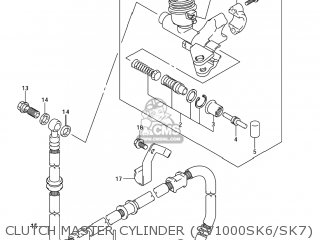 CLUTCH MASTER CYLINDER (SV1000SK6/SK7) - SV1000S 2007 (K7) USA (E03)