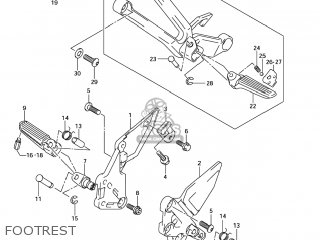 FOOTREST - SV1000S 2007 (K7) USA (E03)
