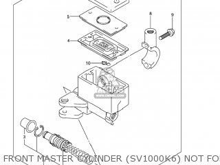 FRONT MASTER CYLINDER (SV1000K6) NOT FOR US MARKET - SV1000S 2007 (K7) USA (E03)