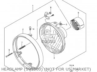 HEADLAMP (SV1000) (NOT FOR US MARKET) - SV1000S 2007 (K7) USA (E03)