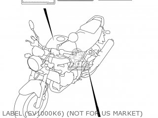 LABEL (SV1000K6) (NOT FOR US MARKET) - SV1000S 2007 (K7) USA (E03)