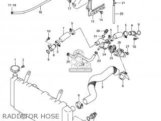 RADIATOR HOSE - SV1000S 2007 (K7) USA (E03)