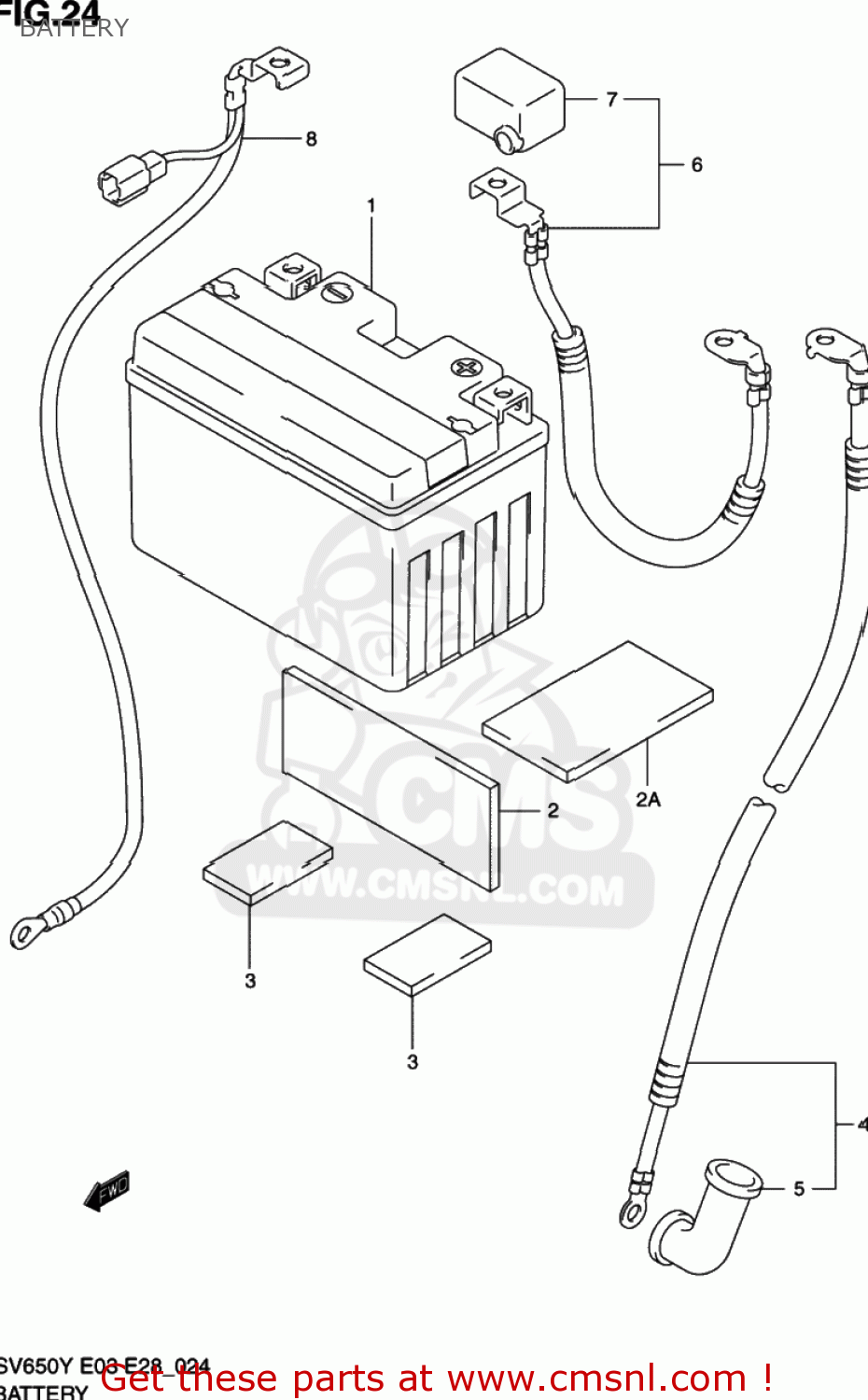 BATTERY SV650 1999 (X) USA (E03)
