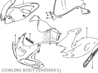 COWLING BODY (SV650SK1) - SV650 1999 (X) USA (E03)
