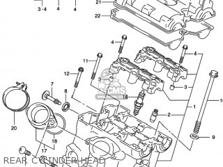REAR CYLINDER HEAD - SV650 1999 (X) USA (E03)