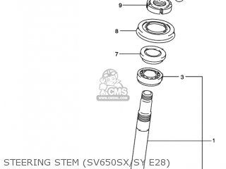 STEERING STEM (SV650SX/SY E28) - SV650 1999 (X) USA (E03)